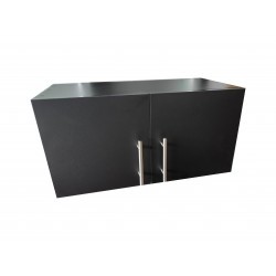 Alacena minimalista de dos puertas, Negro (varios tamaños)