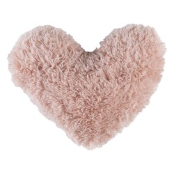 Cojín shaggy Corazón rosa