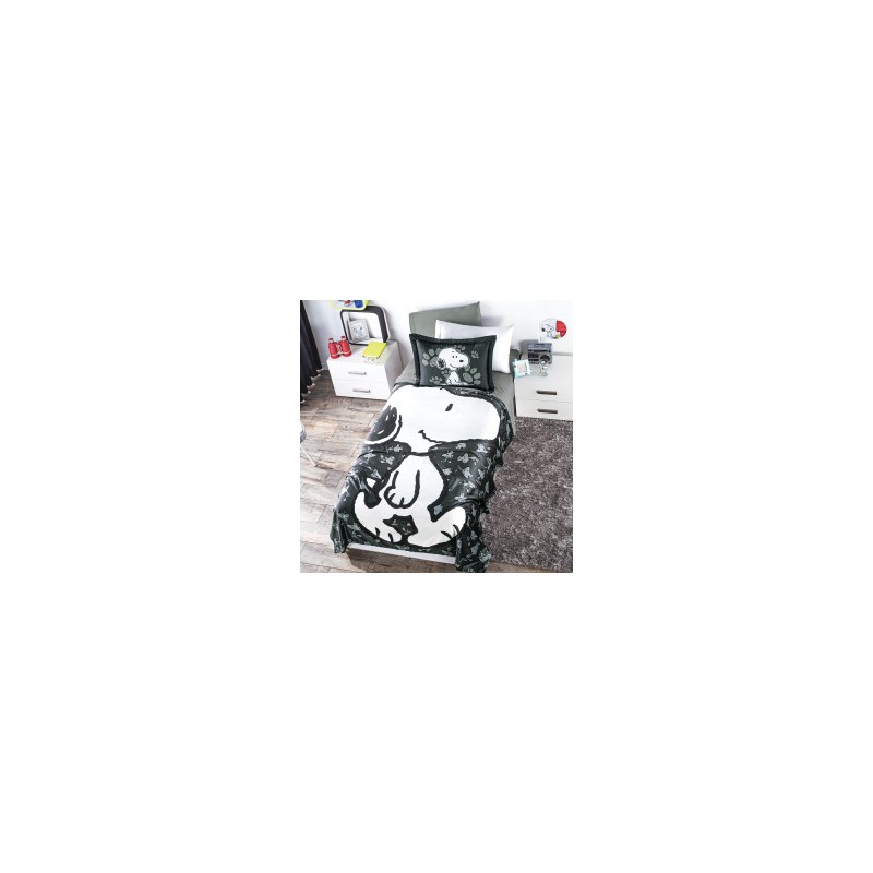 Cobertor ligero ultrasuave Snoopy Black