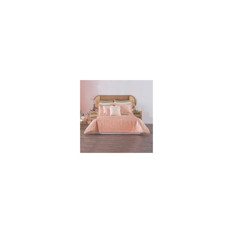 Edredón Velvet Deep Rose con fundas capitonado sin hilo