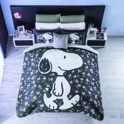 Edredón neo Snoopy Black capitonado sin hilo