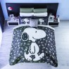 Edredón neo Snoopy Black capitonado sin hilo