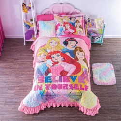 Colcha Neo Princesas Believe capitonado sin hilo