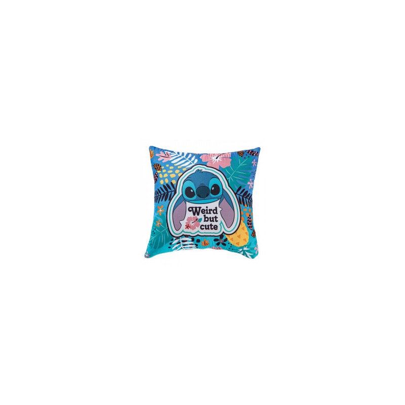 Cojín cuadrado decorativo Stitch aloha