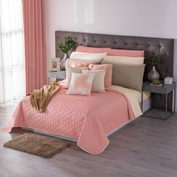 Edredón neo Deep Rose capitonado sin hilo