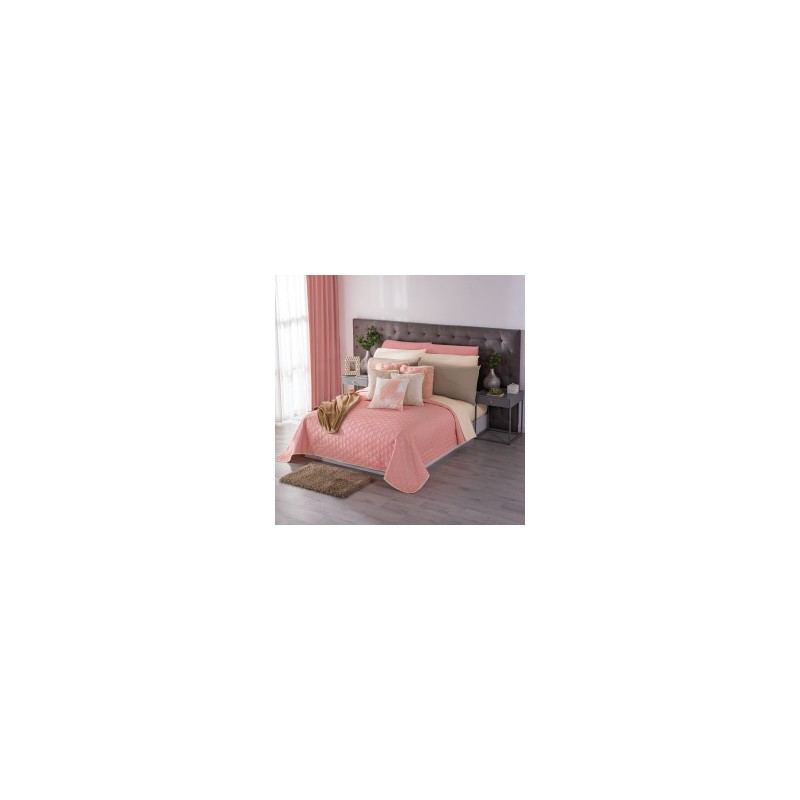 Edredón neo Deep Rose capitonado sin hilo