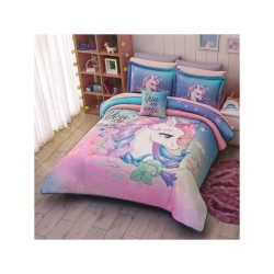 Edredón con fundas y cojín Unicornio Star