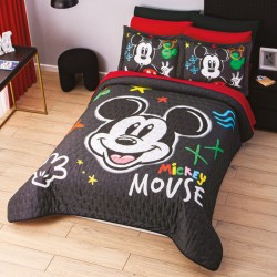 Edredón neo Mickey cool capitonado sin hilo