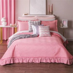 Colcha Neo Rosa capitonado sin hilo