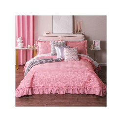 Colcha Neo Rosa capitonado sin hilo