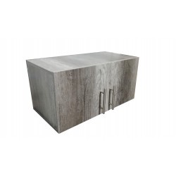 Alacena minimalista de dos puertas, Gris (varios tamaños)