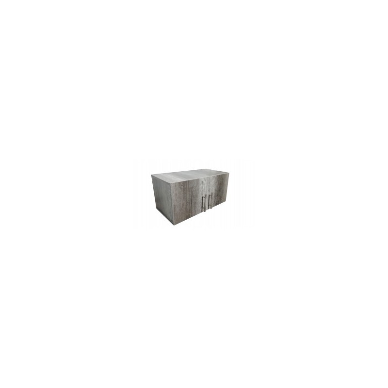 Alacena minimalista de dos puertas, Gris (varios tamaños)